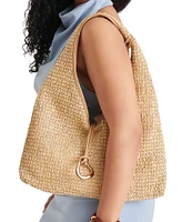 Dolce Vita Raffia Hardware Detail Hobo Bag