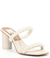 Dolce Vita Noel Pearl Square Toe Dress Sandals