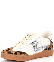 Dolce Vita Notice Leopard Detail Calf Hair Retro Leather Sneakers