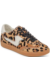 Dolce Vita Notice Stitch Leopard Print Calf Hair Retro Sneakers