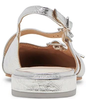 Dolce Vita Pamla Metallic Pointed Toe Buckle Detail Slingback Flats