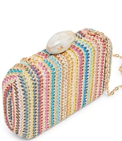 Dolce Vita Rainbow Raffia Pill Case Clutch