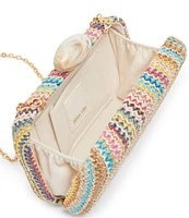 Dolce Vita Rainbow Raffia Pill Case Clutch