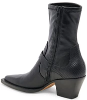 Dolce Vita Rave Leather Buckled Strap Pointed Toe Booties