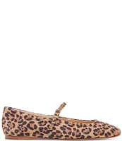 Dolce Vita Reyes Animal Print Leather Mary Jane Ballet Flats