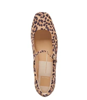 Dolce Vita Reyes Animal Print Leather Mary Jane Ballet Flats