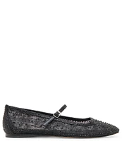 Dolce Vita Reyes Crystal Mesh Rhinestone Mary Jane Ballet Flats