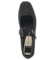 Dolce Vita Reyes Crystal Mesh Rhinestone Mary Jane Ballet Flats