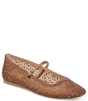 Dolce Vita Reyes Crystal Mesh Rhinestone Mary Jane Ballet Flats