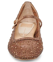 Dolce Vita Reyes Crystal Mesh Rhinestone Mary Jane Ballet Flats