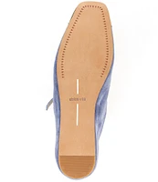 Dolce Vita Reyes Metallic Cap Toe Suede Mary Jane Ballet Flats