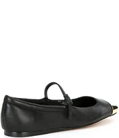 Dolce Vita Reyes Metallic Toe Cap Leather Mary Jane Ballet Flats