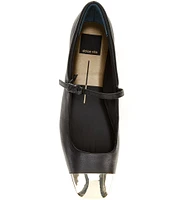 Dolce Vita Reyes Metallic Toe Cap Leather Mary Jane Ballet Flats