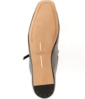 Dolce Vita Reyes Metallic Toe Cap Leather Mary Jane Ballet Flats