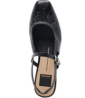 Dolce Vita Rianne Crinkle Patent Leather Slingback Flats