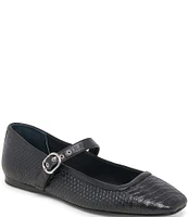 Dolce Vita Rodni Embossed Leather Mary Jane Ballet Flats