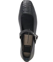 Dolce Vita Rodni Embossed Leather Mary Jane Ballet Flats