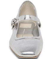 Dolce Vita Rodni Metallic Leather Mary Jane Ballet Flats