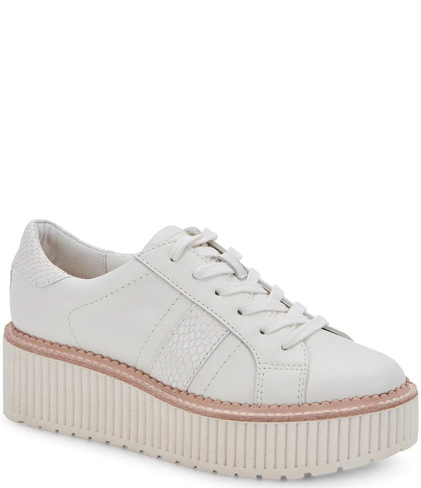 Dolce Vita Tiger Leather Platform Sneakers