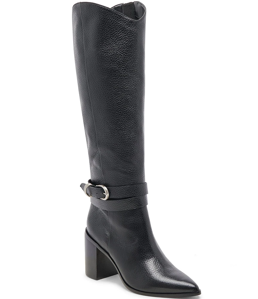 Dolce Vita Tyrone Leather Ankle Strap Tall Boots