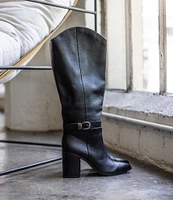 Dolce Vita Tyrone Leather Ankle Strap Tall Boots