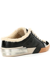 Dolce Vita Zantel Plush Leather Faux Fur Backless Winter Mule Sneakers