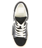 Dolce Vita Zina Embossed Leather Metallic Accent Sneakers