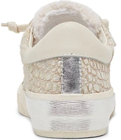 Dolce Vita Zina Plush Crocodile Embossed Calf Hair Slip On Sneakers