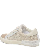 Dolce Vita Zina Plush Crocodile Embossed Calf Hair Slip On Sneakers