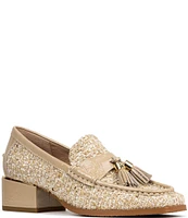 Donald Pliner Arryo Boucle Tailored Tassel Loafer Pumps