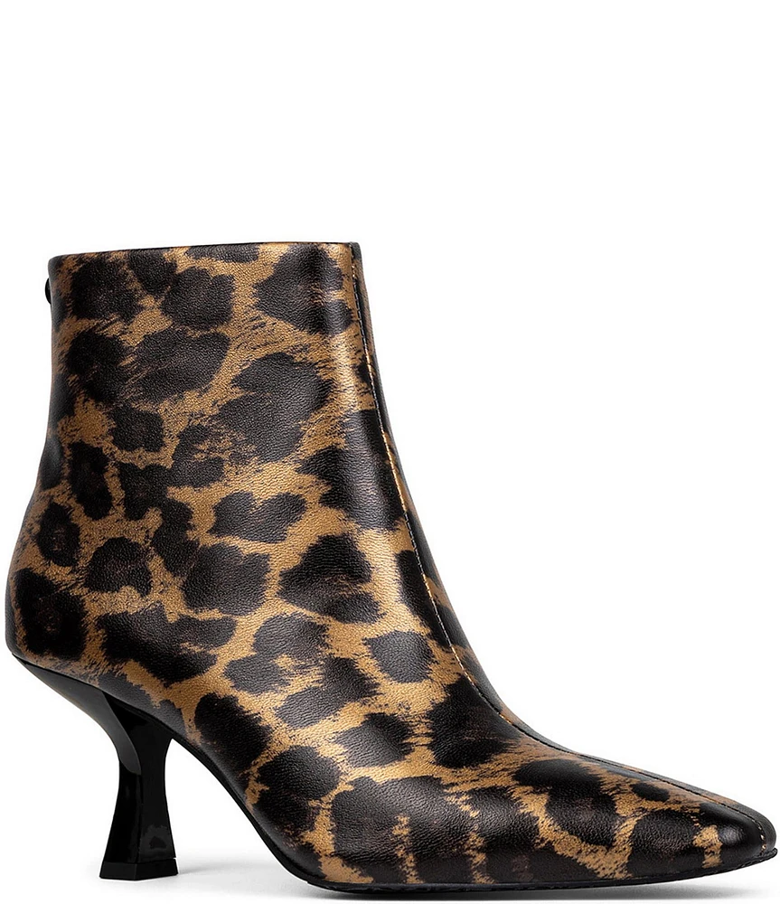 Donald Pliner Baltimore Leopard Print Leather Dress Booties