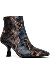 Donald Pliner Baltimore Snake Embossed Leather Dress Booties