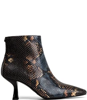 Donald Pliner Baltimore Snake Embossed Leather Dress Booties