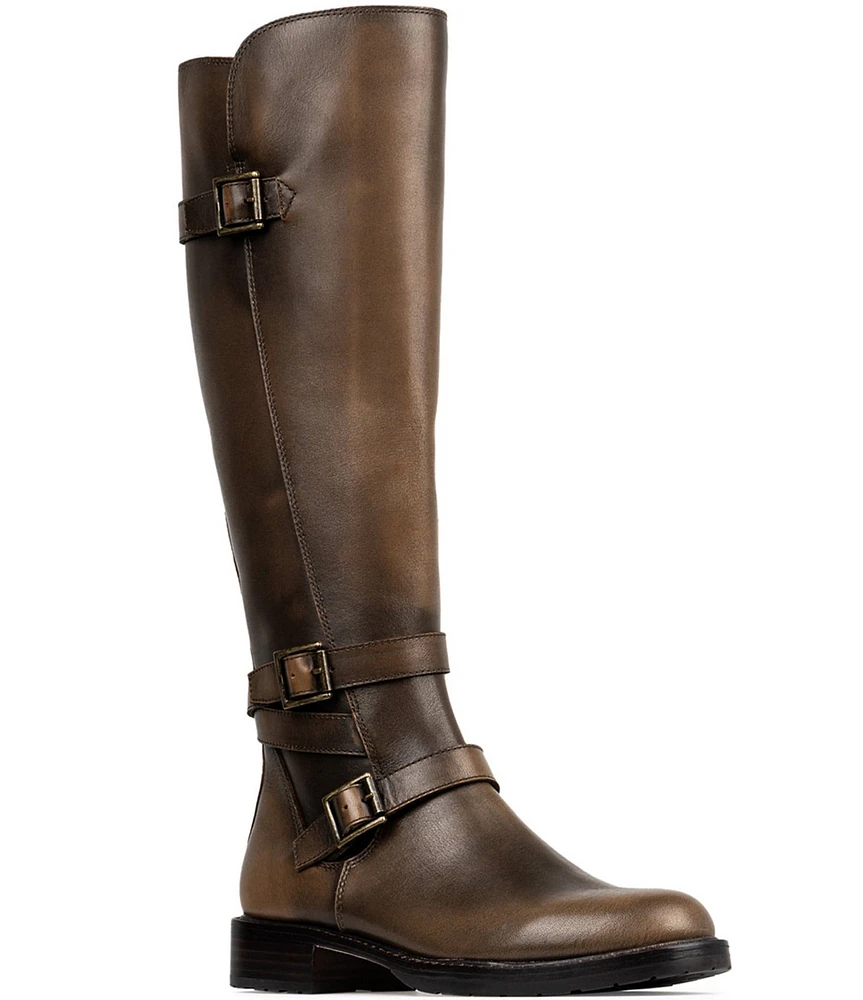 Donald Pliner Carlota Leather Buckle Tall Boots