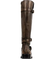 Donald Pliner Carlota Leather Buckle Tall Boots