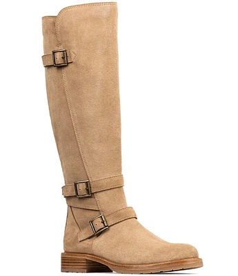 Donald Pliner Carlota Suede Buckle Tall Boots