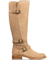 Donald Pliner Carlota Suede Buckle Tall Boots