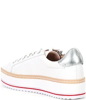 Donald Pliner Dew Leather Platform Lace-Up Sneakers