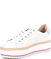 Donald Pliner Dew Leather Platform Lace-Up Sneakers