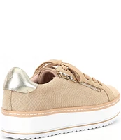 Donald Pliner Dew Suede Platform Lace-Up Sneakers