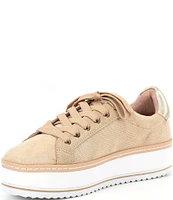 Donald Pliner Dew Suede Platform Lace-Up Sneakers