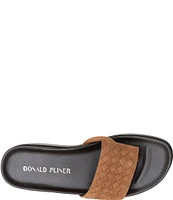 Donald Pliner Fifi Woven Suede Platform Wedge Thong Sandals