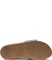 Donald Pliner Fifi Woven Suede Platform Wedge Thong Sandals