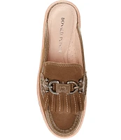 Donald Pliner Hampton Suede Platform Loafer Mules