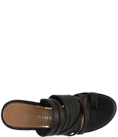 Donald Pliner Ithaca Leather Platform Wedge Toe Ring Sandals