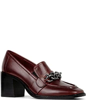 Donald Pliner Kamryn Leather Chain Loafer Pumps