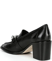 Donald Pliner Kamryn Leather Chain Loafer Pumps