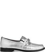 Donald Pliner Lissi Metallic Leather Tailored Loafers