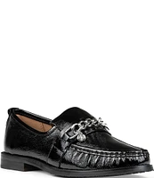 Donald Pliner Lissi Patent Leather Tailored Loafers