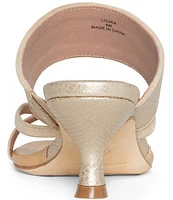 Donald Pliner Louka Metallic Leather Slide Sandals